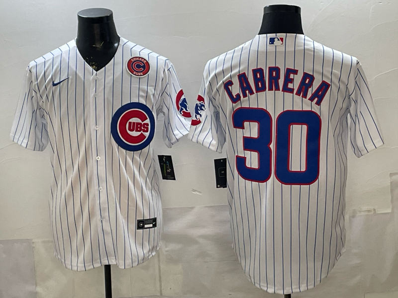 Men 2026 Chicago Cubs #30 Cabrera white Game Nike MLB Jersey 03002->chicago cubs->MLB Jersey